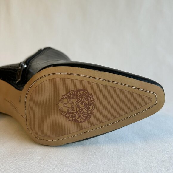 Vince Camuto Boots Womens Size 8.5 Croco Shine Leather VC-ALLOST Stiletto Heel - Picture 11 of 16